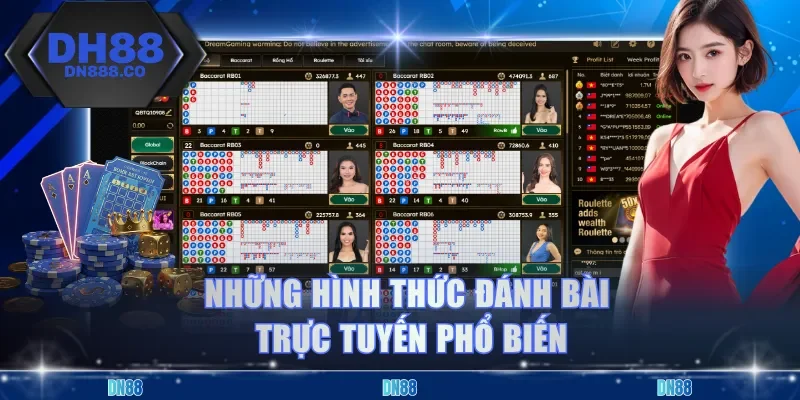 Những hình thức đánh bài trực tuyến phổ biến
