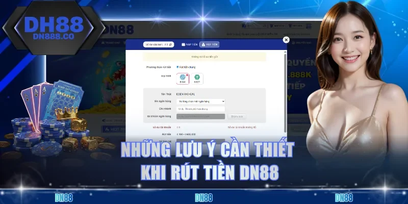 Những lưu ý cần thiết khi rút tiền DN88