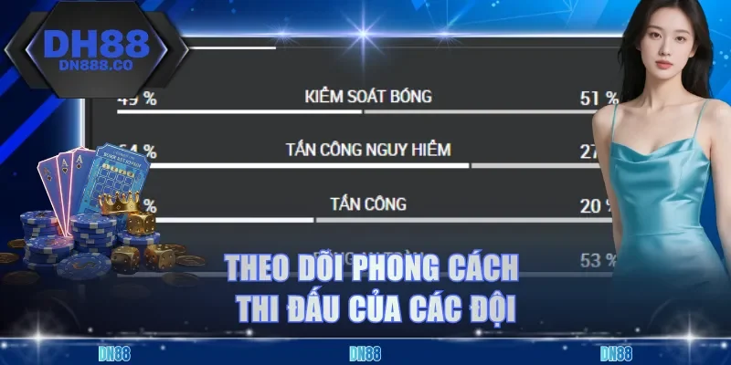 Theo dõi phong cách thi đấu của các đội